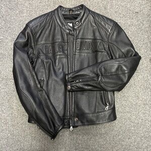 Harley-Davidson Black Perforated Leather Jacket